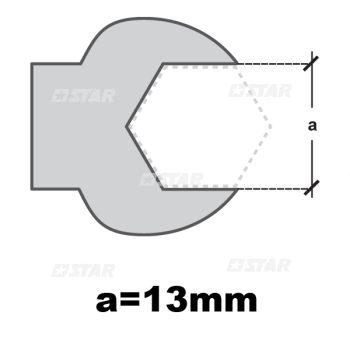 13 MM.EXAG/OPEN WRENCH