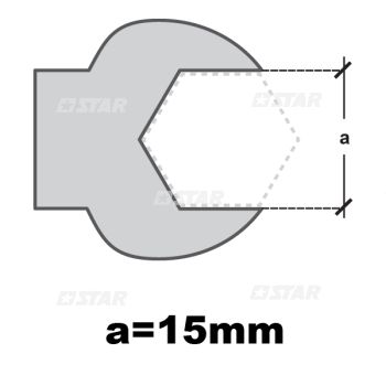 15 MM.EXAG/OPEN WRENC