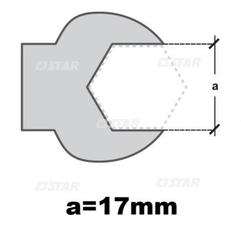 17 MM.EXAG/OPEN WRENCH