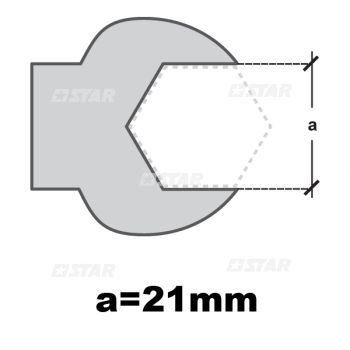 21 MM.EXAG/OPEN WRENC