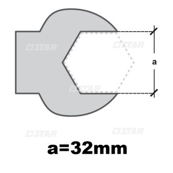 32 MM.EXAG/OPEN WRENC