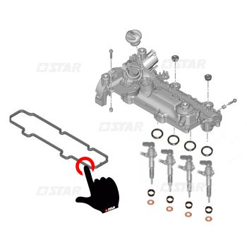 GASKET COVER INLET ENGINE