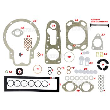 GASKET KIT 6 CYL/A(OM IVECO)