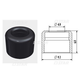 PINTLE CAP-BLACK
