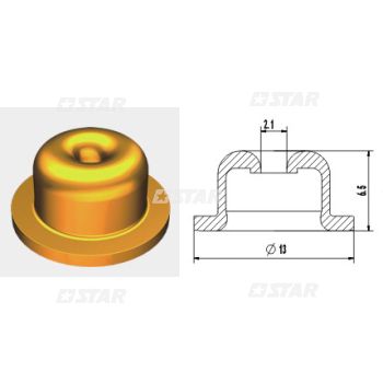 PINTLE CAP-YELLOW