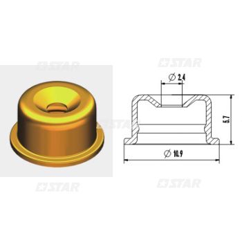 PINTLE CAP-YELLOW