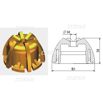 PINTLE CAP-YELLOW
