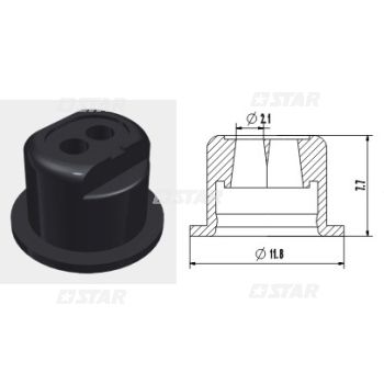 PINTLE CAP-BLACK
