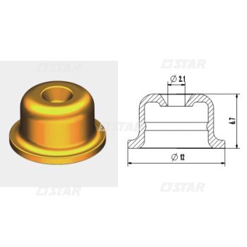 PINTLE CAP-YELLOW BH