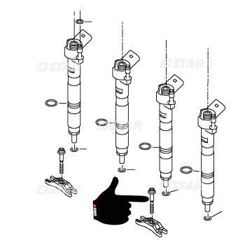 INJECTOR FIXING BRACKET SCREW