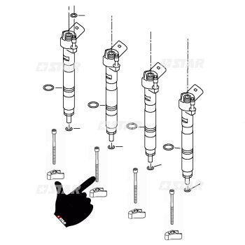 INJECTOR FIXING BRACKET SCREW