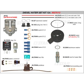 DIESEL HEATER SET KIT 12V.