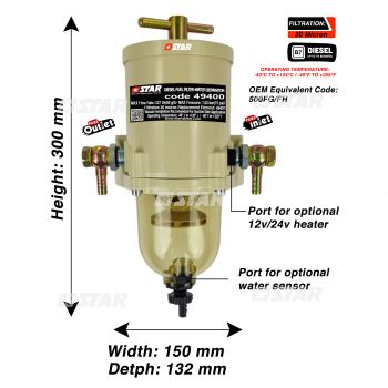 DIESEL FILTER FOR RACOR 500FG/FH