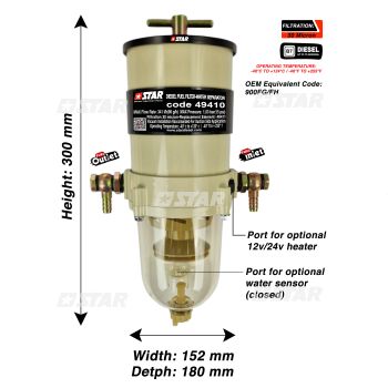 DIESEL FILTER FOR RACOR 900FG/FH