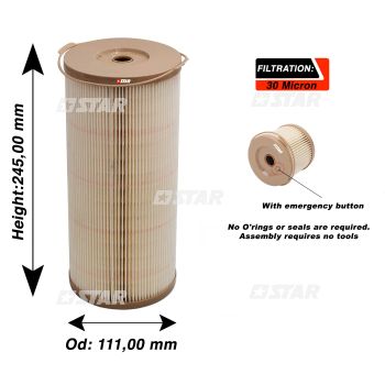 DIESEL FILTER FOR RACOR 1000FG/FH