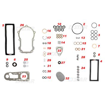 GASKET KIT ZEXEL 4=6CYL