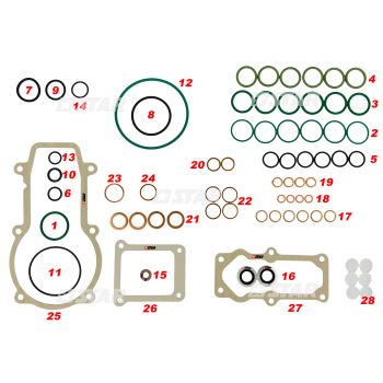 GASKET KIT MOTORPAL 6CYL/