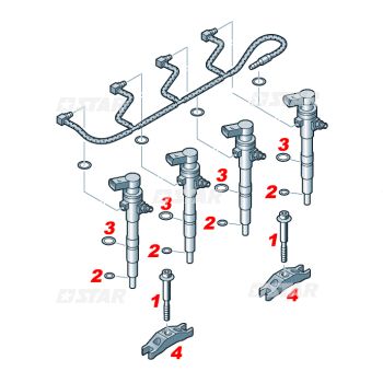 CLAMPING KIT INJECTOR SIEMENS