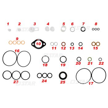 REPAIR KIT C/R DENSO HP4