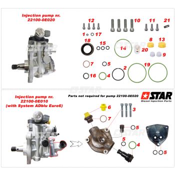 REPAIR KIT C/R DENSO HP5