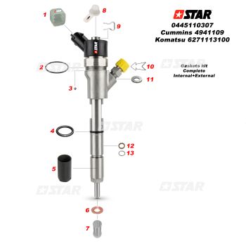 R/KIT INJ/BH C/R-CUMMINS QSB3.3