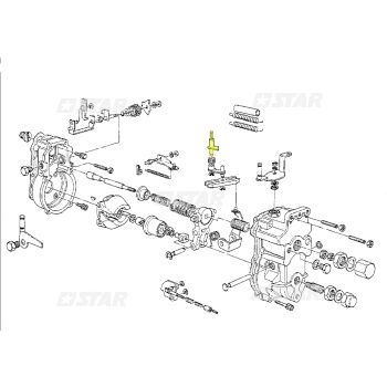 LEVER SHAFT ZEXEL-159205-0621